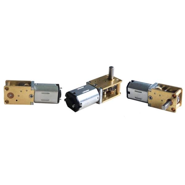 Load Speed 2.4~6( V ) 12250 RPM Brush DC Gear Motor With Worm Gear Box for Electtric Door Locks