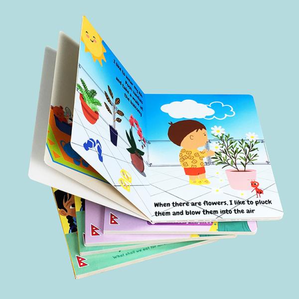 Custom Children Photo Board Book Printing Service Matt lamination
