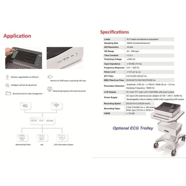 Factory Price 12 Channel Wifi Ecg Machine For Icu Hospital