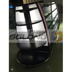 Cheap Professional Retail Gondola Shelving , Cosmetics Display Racks With LED Light wholesale