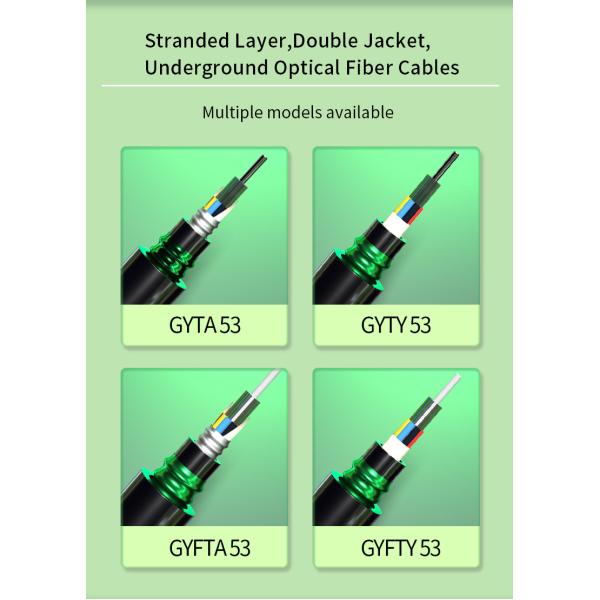 Outdoor Armored Fiber Optic Cable GYFTA53 1 2 4 Core for Long-Lasting Communication