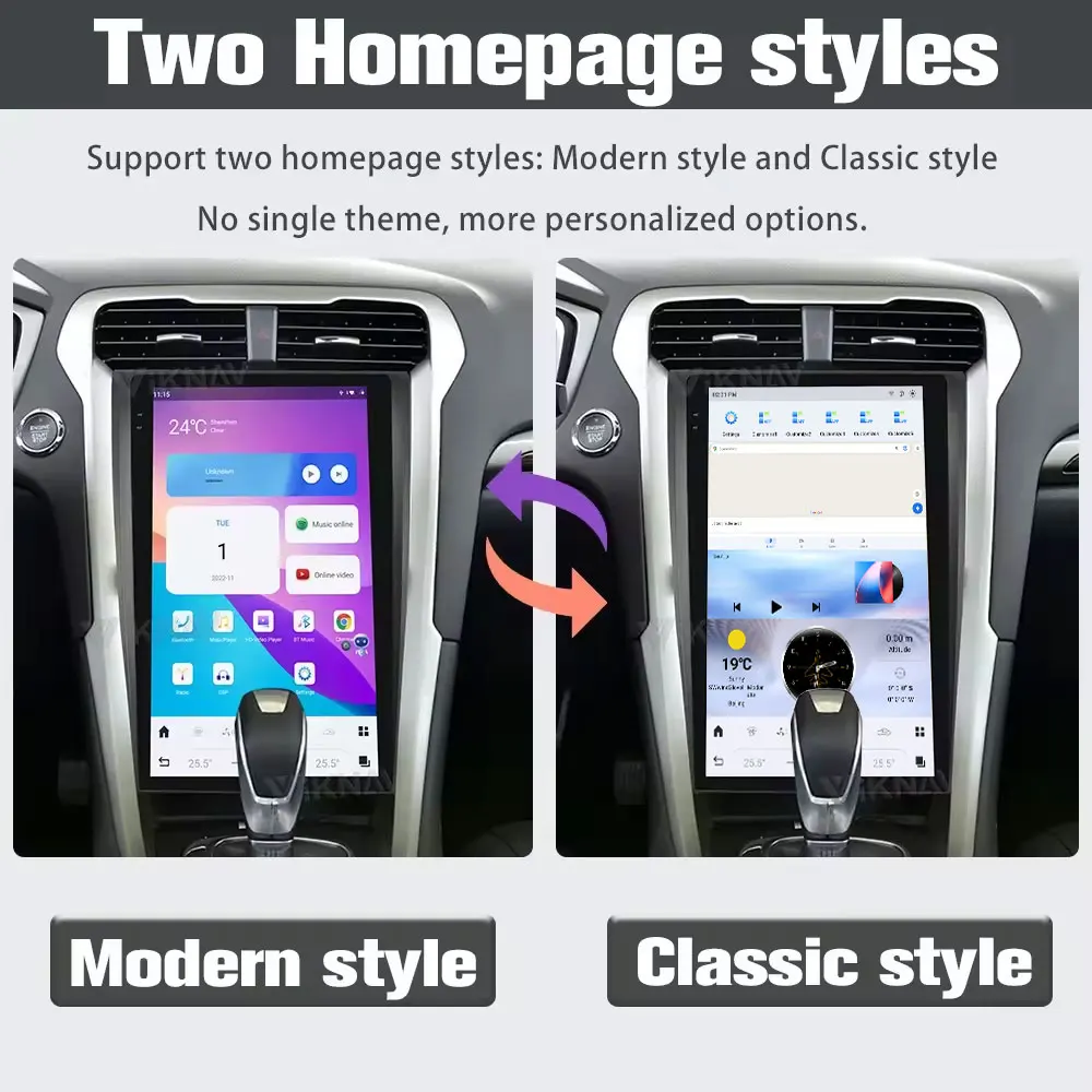 Viknav 13.6 Inch Android Auto Car Radio For Ford Mondeo 2013-2021 Multimedia Player GPS Navigation Head Unit Wireless Carplay