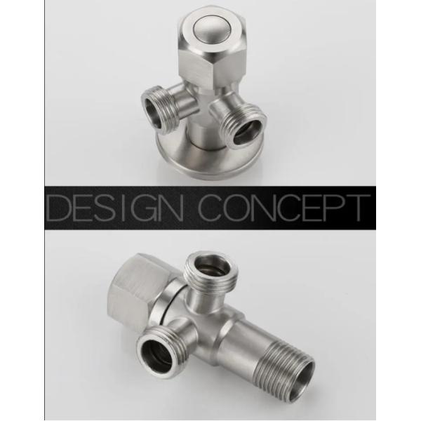 Wall-Mounted Iron / Brass Ammunition Cartridge Two-Way Angle Stop Valve For Bathroom