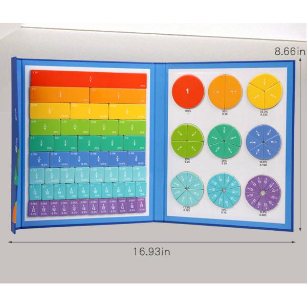 Magnetic Fraction Learning Math Toy for Children Kids Montessori Arithmetic Teaching Aids Educational Toys