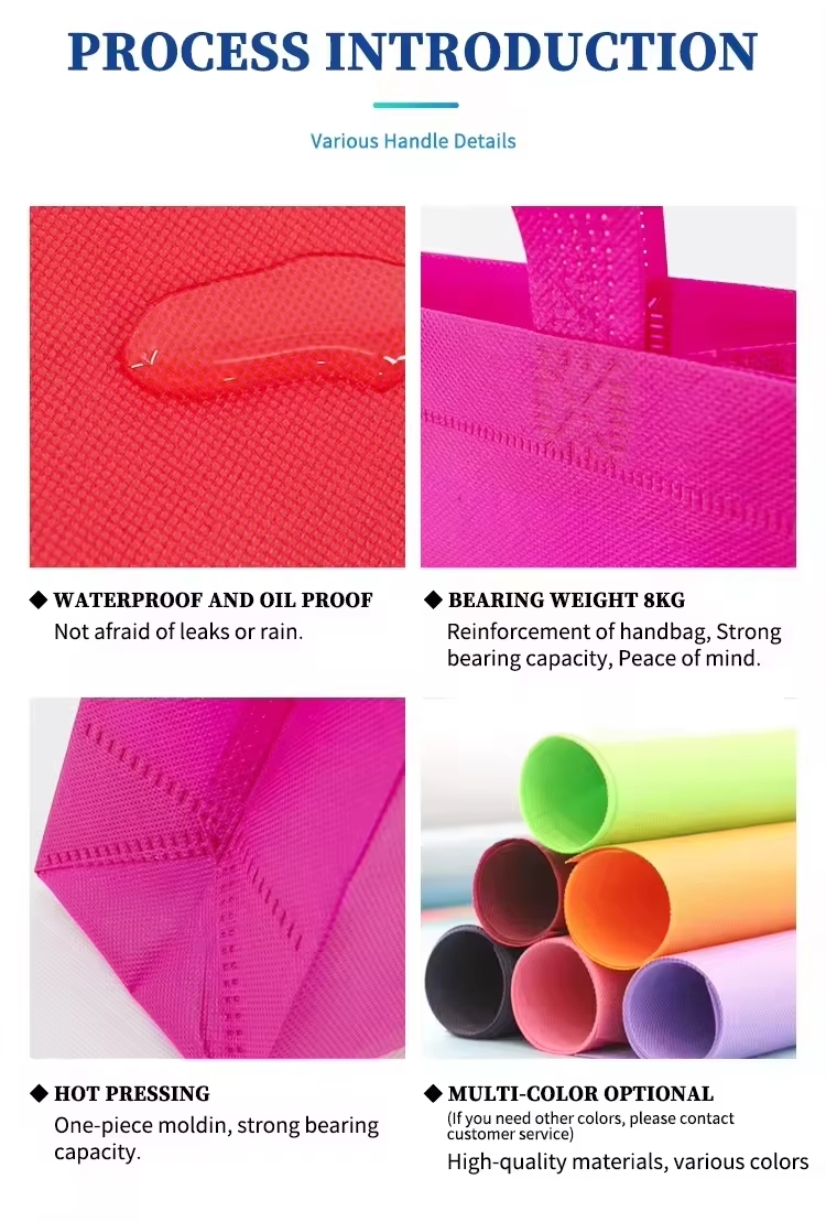 Custom Retail Printed Eco-Friendly Grocery Nonwoven Bag Gift Cloths Packaging Bag Non Woven Tote Shopping Bag