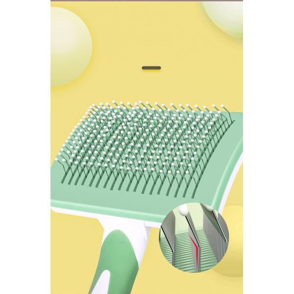 Pink Dog Self Cleaning Pet Grooming Brush Automatic Cat Hair Removal Comb