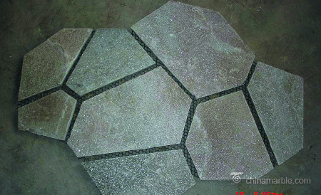 Natural stone Durable Pink Quartzite Mesh Backed Flagstone Paver Tile Heat Resistance