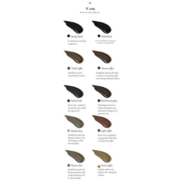 16 Colors 100% Pure Organic Tattoo Pigment For Lips Eyelash Eyeline Lips Permanent Makeup