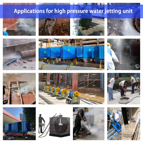 800bar 60 L/min 90kw Electric High Pressure Water Jet Cleaner Machine for Industrial Pipe and Tank Cleaning