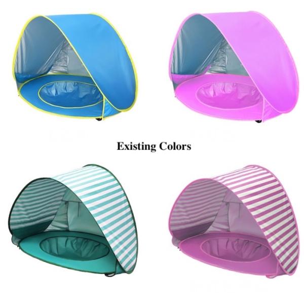 Waterproof and UV Resistant Outdoor Camping Tents 190T Silver Coated Polyester Pop Up Baby Play Tent