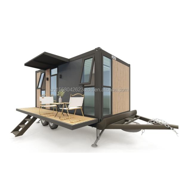 Hotel 20ft or 40ft Mobile Outdoor Container Bar Coffee Shop on the Second Floor with Outdoor Design and Wheels