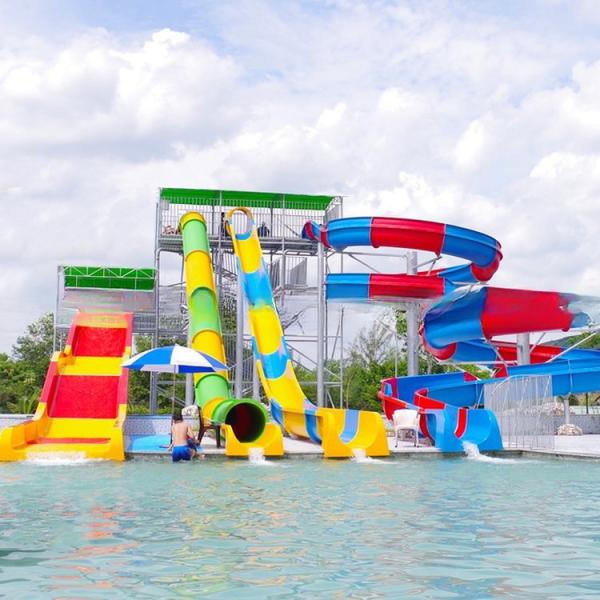 Commercial Water Play Equipment Summer Outdoor Aqua Theme Park Water Sport Slide Spiral Slide