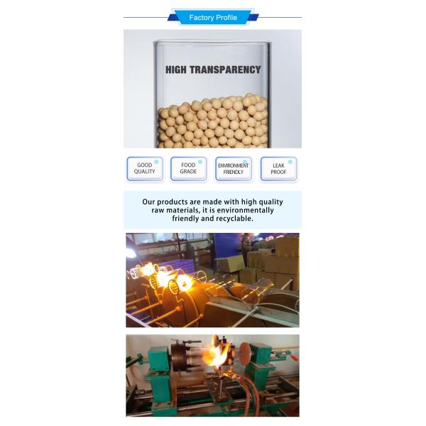 High Quality Decorative Food Glass Storage Jar For Saving Chocolate Coffee Candy With Cork