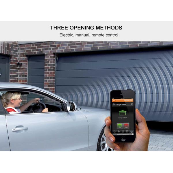 Commercial Aluminum Sectional Door With Glass Panels And Powder Coating Remote Control