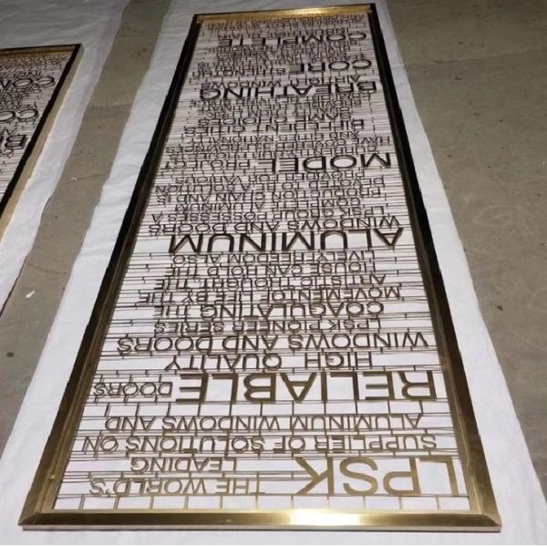 Customize wall decoration rose gold curve metal entryway room divider