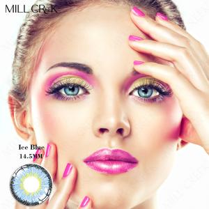 ISO13485 Coloured Limbal Ring Natural Black Contacts Yearly