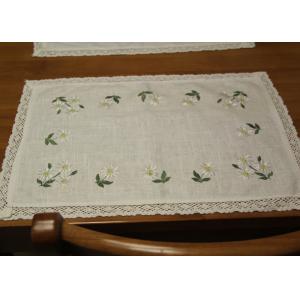 Cheap Embroidered Patchwork White Cotton Tablecloths Rectangular With Logo Customized wholesale