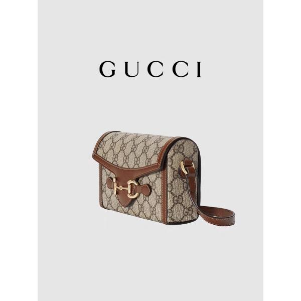 9.5oz GUCCI Horsebit 1955 Mini Bag Ladies Wallet Beige ebony