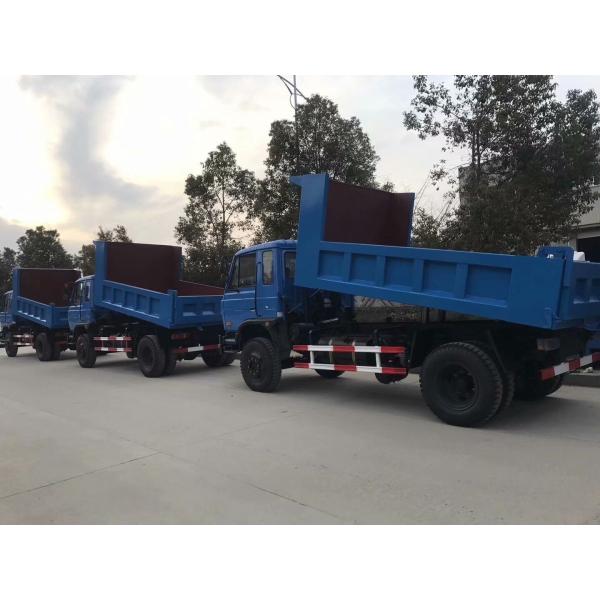 Used Truck Dump Blue Color Light Tipper Truck Dongfeng Brand 4×2 Drive Model Curb Weight 6 Tons RHD