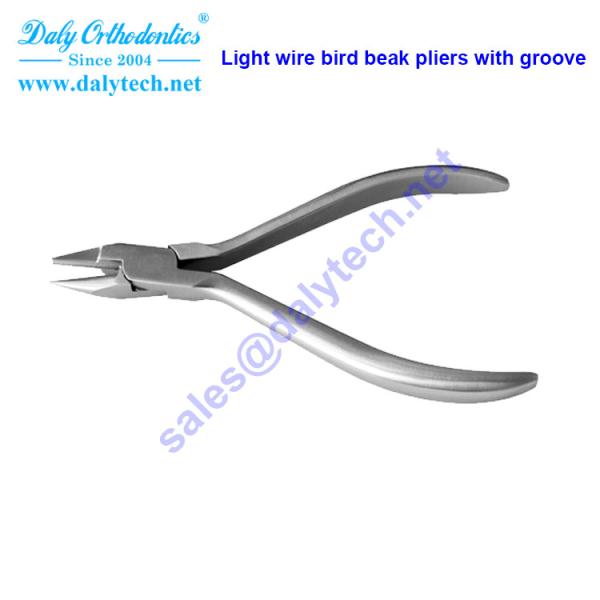 Bird beak pliers with groove of ortho pliers from dental equipment manufacturers