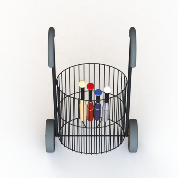 One Team Base 2 Wheels Ball Storage Cart For Sport Baseball