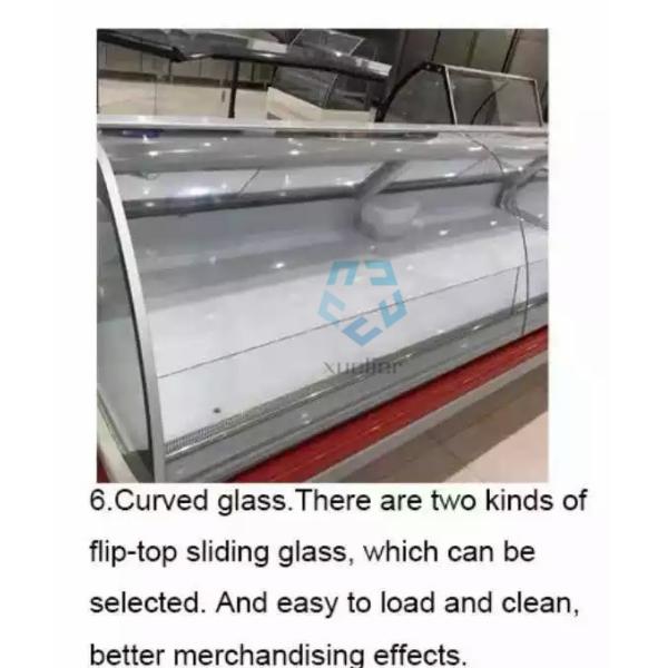 Low Temp 2~8 Degree Meat Display Freezer With Air Cooling