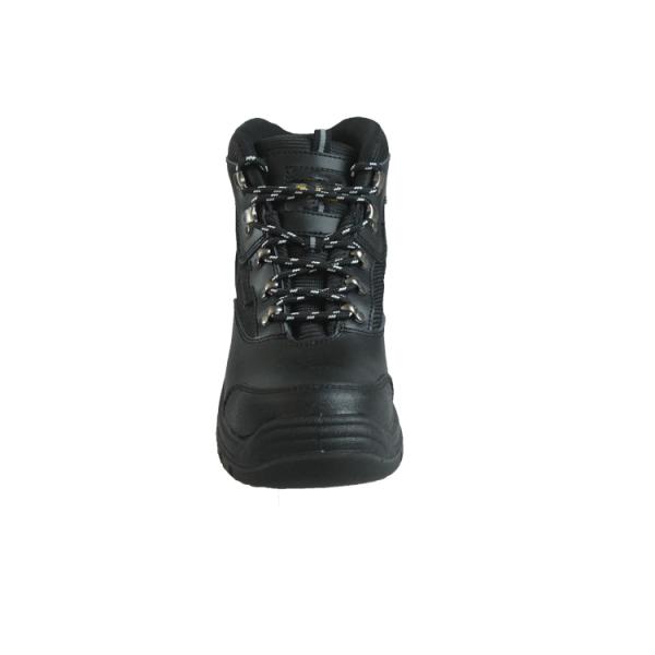 CE Black Metal Eyelets Anti Slip Customized For Your Requirements SJ Safety Boots Mid Cut Work Shoes