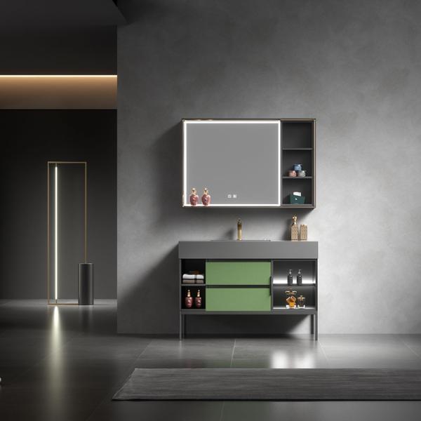 Acid-resistant Modern Style Single Vanity Sink Bathroom Storage Cabinet White Bathroom Vanity Combo