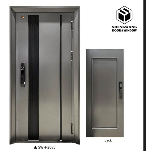 Aluminum Garden Gate Customized Grey Sliding Glass Door Glazed Aluminium Door For High Fire Resistanc