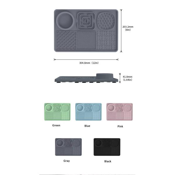 All in One Dog Lick Mats Rectangle Dog Slow Feeder Mat Eco Friendly With Suction Cups