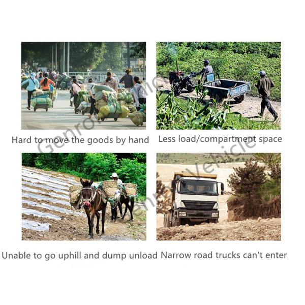 3 Axles 517 Gear Box Diesel Tricycle Light Truck Transport sacked cargo cement bags corn bags