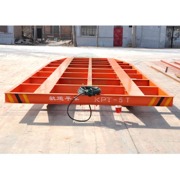 5t automobile flat bed rail transfer bogie running on steel rail in painting blasting room