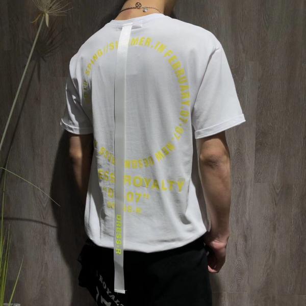 OEM Hip Hop 100% Cotton Fashionable Mens T Shirts Round Neck Letter Printed