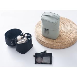 Cheap Cylinder Shape Promotional Toiletry Bag With Detachable Mesh Pouch wholesale