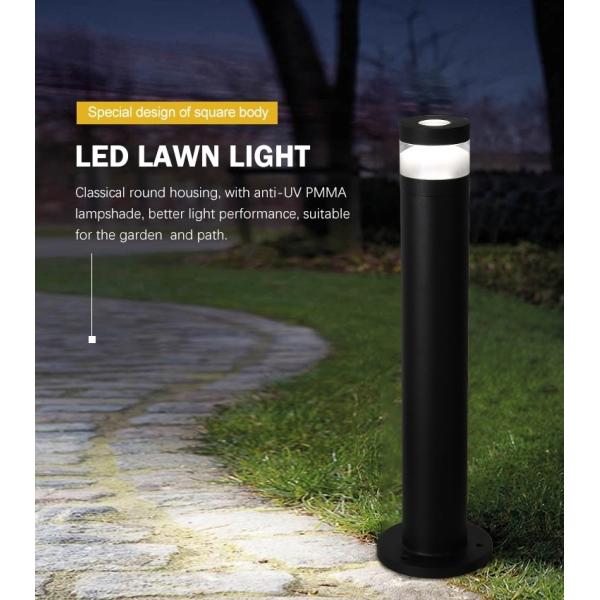 6W Outdoor Lawn Lights With Classical Round Housing 3 Years Warranty AC100-240V