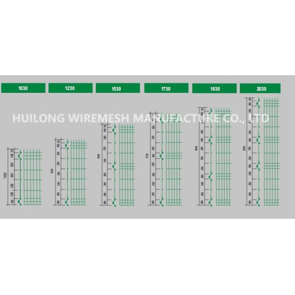 Green Powder Coating 8 Ft Welded Wire Fencing 3d