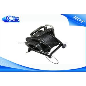 8 Core Tactical Optical Fiber Cable Reel For Video Transmiting TPU Jacket