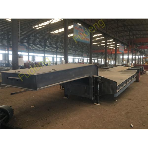 Four Axle 100 Ton Lowboy Semi Trailer Construction Equipment Carrier