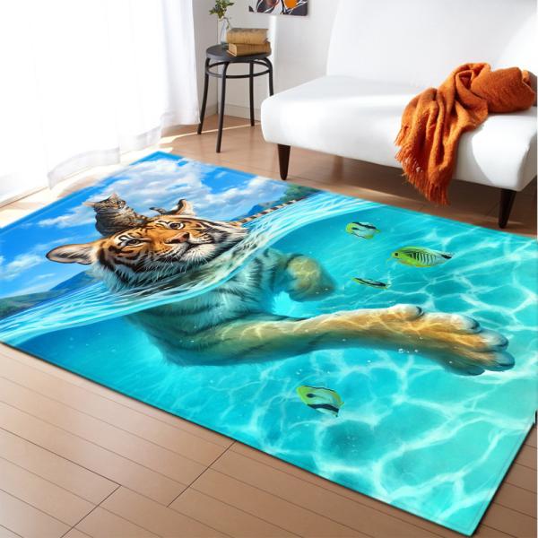Animal Art Living Room Floor Carpets Flexible Bedroom Runner Rugs