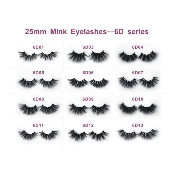 6D Siberian Mink Lashes , 100% Handmade False Eyelashes Glitter Eyelash Packaging