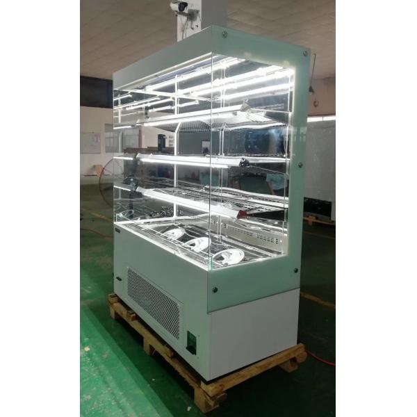 Fan Cooling Bakery Glass Showcase 4ft , Open Showcase Chiller 1200*700*1900mm