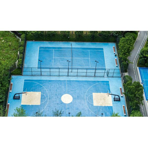 Dustproof Acrylic Basketball Court Recycled Acrylic Sports Surfaces