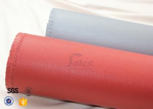 Cheap Red 800℃ Silicone Coated High Silica Fabric Break Twill Weave 750GSM wholesale