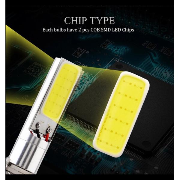 H1 H3 COB 24SMD 880 8000K 360LM LED Fog Light Bulbs