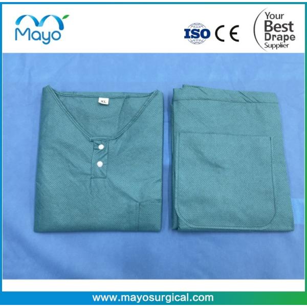 Soft Disposable PP SMS Non Woven Medical Scrub Suit With Shirt And Pants