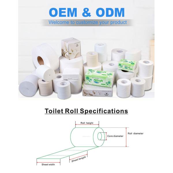 Fragrance Free Disposable Tissue 2 Ply Toilet Paper 100mm*115mm