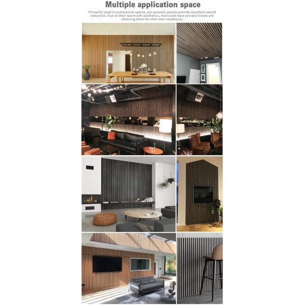 2400*600*21 mm Akupanel Soundproofing Panel for Interior Wall Veneer Wooden Acoustic