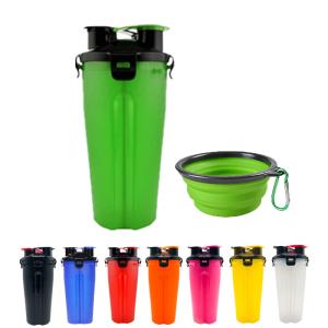 China Collapsible Bowls Dog Drinking Water Bottle SEDEX 2-In-1 For Pets Walking Traveling on sale