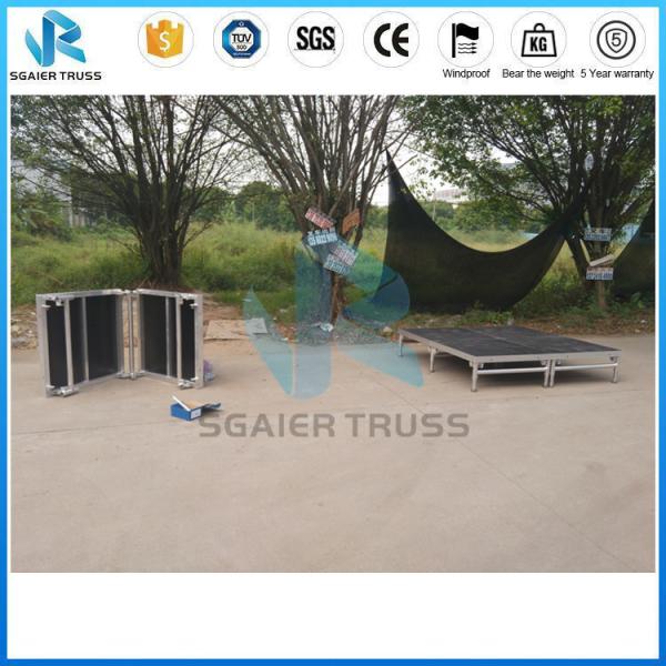 Easy Install Stage Equipment Hotel Indoor Foldable Mobile Aluminum Stage / Folding Stage Platform