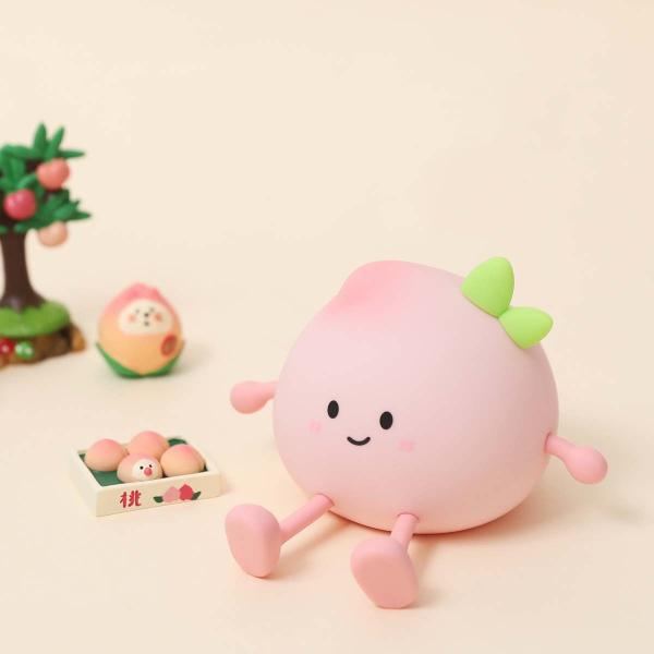 Cute Peach Night Light For Kids Soft Silicone Sleep Light With USB Rechargeable Touch Sensor Nightlights For Kids Room